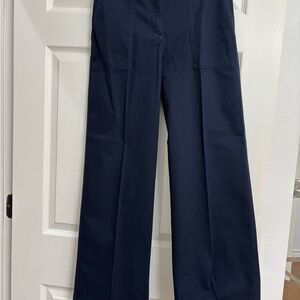 Ann Taylor Dark Blue Wide-Leg Pants